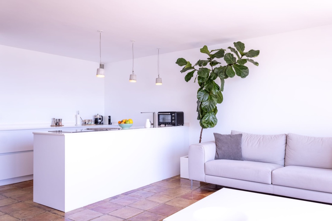 Woonkamer met open keuken